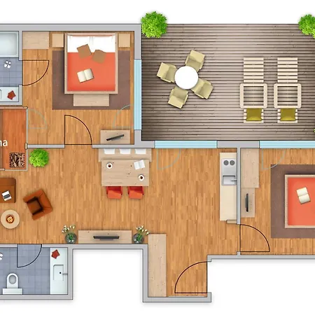 דירה Residenz Fliana Deluxe *